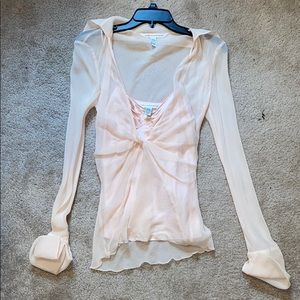 Light pink Diane Von Furstenberg silk blouse